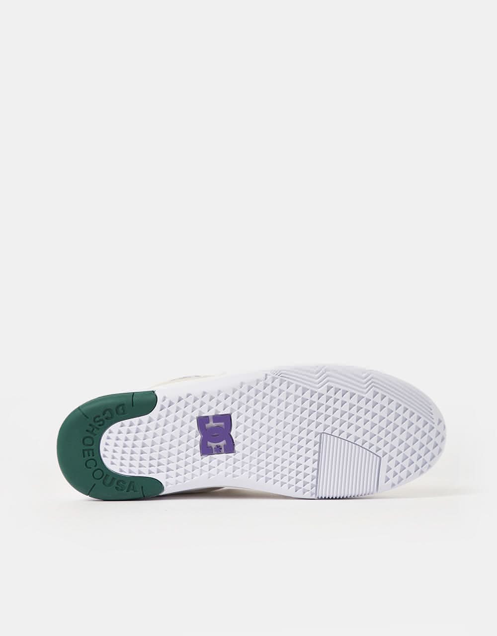DC x Ish Metric S Skate Shoes - White/Purple - Image 7