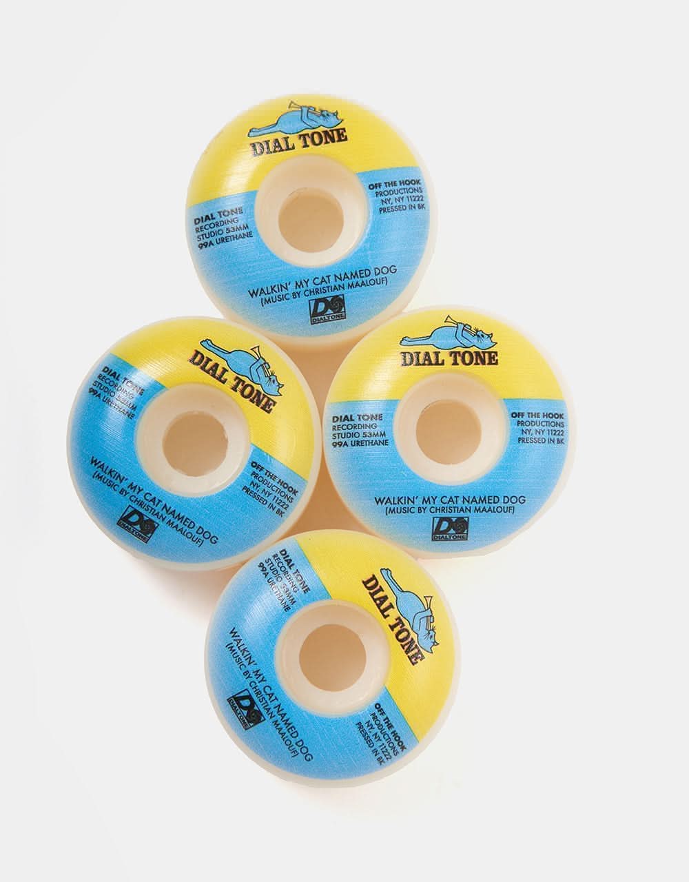 Dial Tone Maalouf Blue Cat Standard 99a Skateboard Wheels - 53mm - Image 3