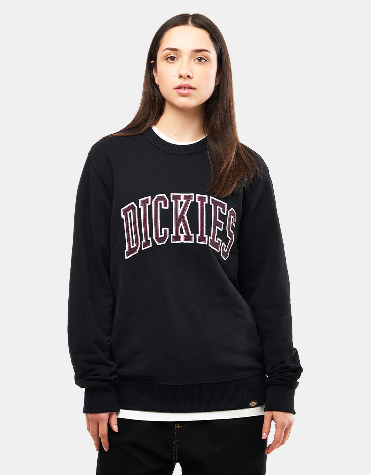 Dickies Aitkin Sweatshirt - Black/Plum Perfect - Image 5