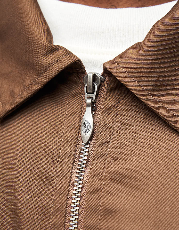 Dickies Cadiz Quarter Zip S/S Shirt - Timber Brown - Image 4