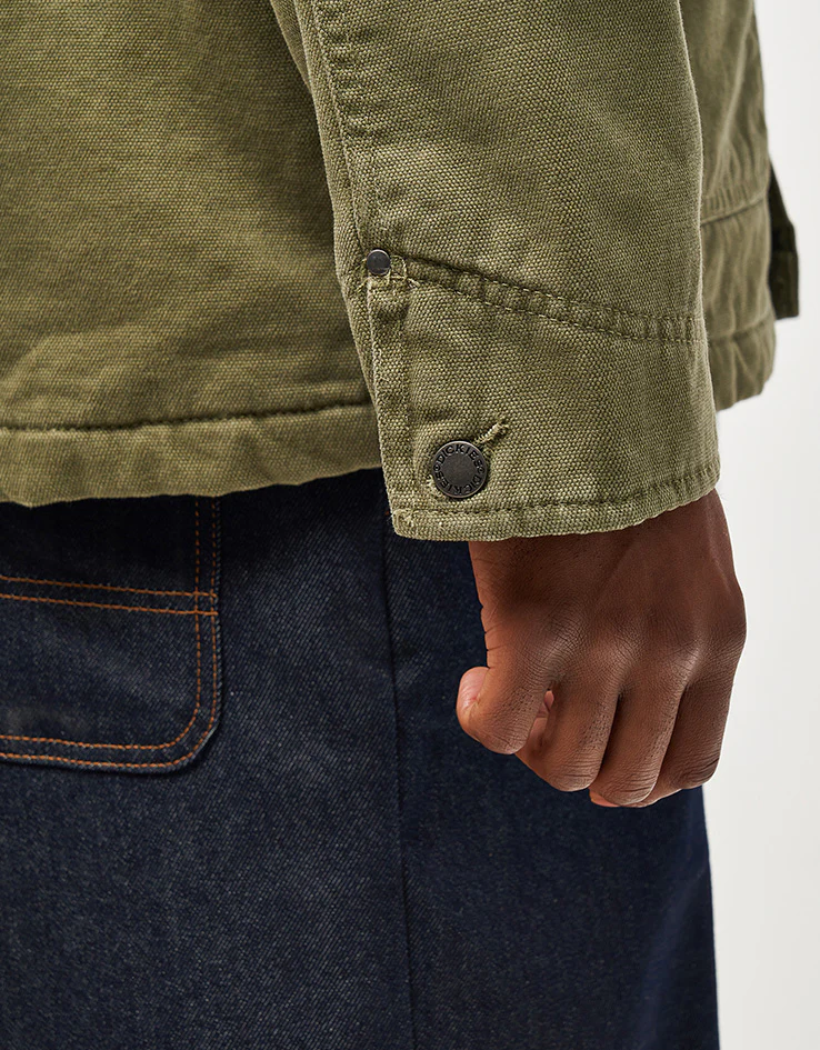 Dickies Chore Lined Canvas Jacket - Military Green - Image 5