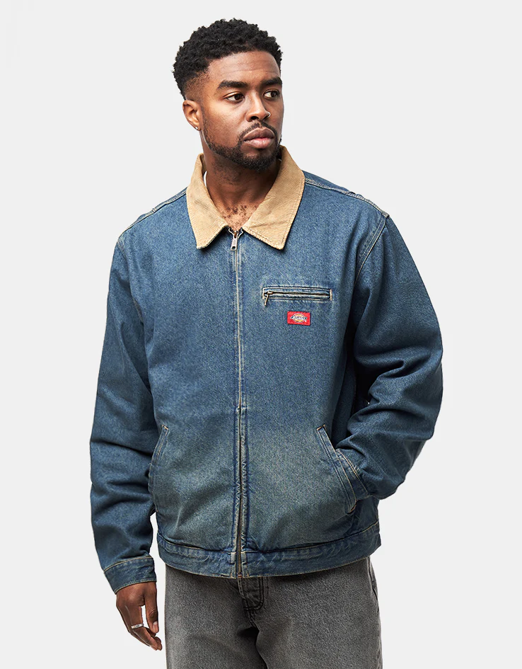 Dickies Denim Painter Jacket - Khaki Tinted Blue - Image 2