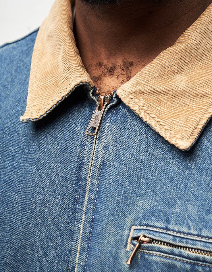 Dickies Denim Painter Jacket - Khaki Tinted Blue - Image 5
