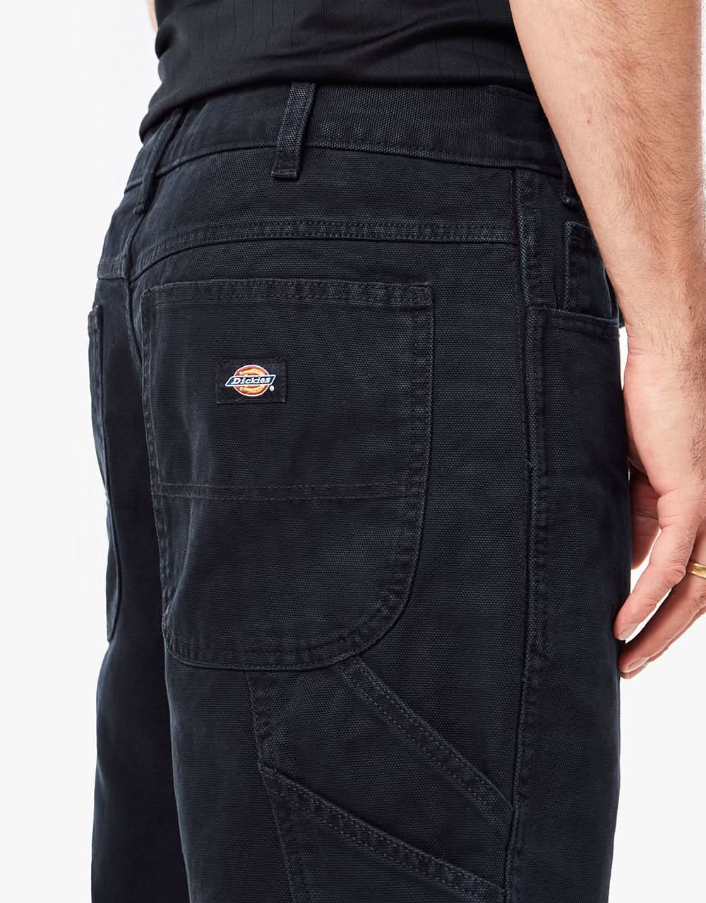 Dickies Duck Canvas Carpenter Shorts - Stone Washed Black - Image 2