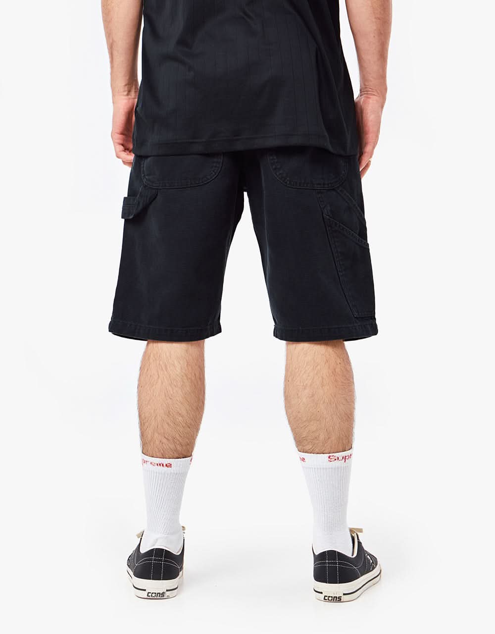 Dickies Duck Canvas Carpenter Shorts - Stone Washed Black - Image 4