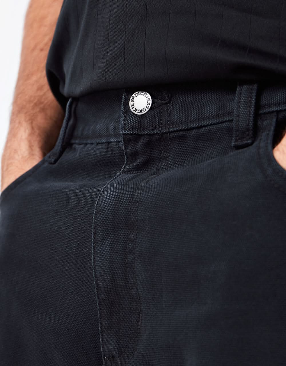 Dickies Duck Canvas Carpenter Shorts - Stone Washed Black - Image 5