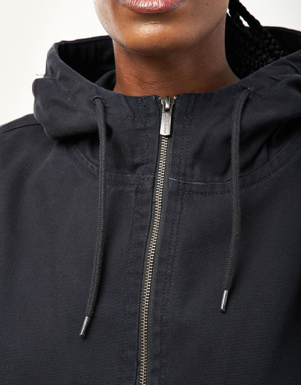 Dickies Duck Canvas Hooded Unlined Jacket - Stone Washed Black - Image 11