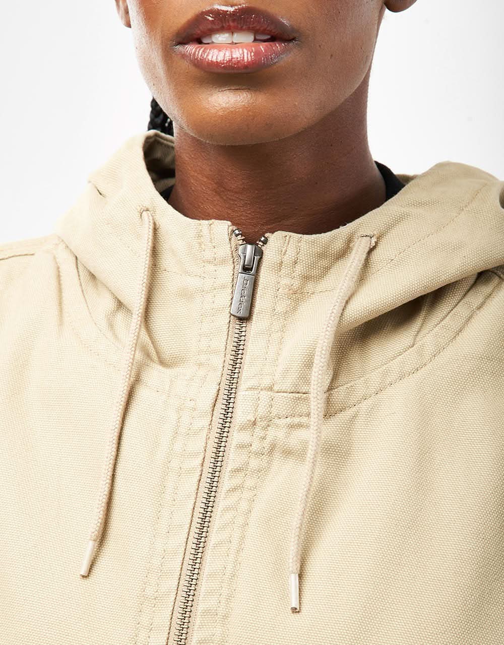 Dickies Duck Canvas Hooded Unlined Jacket - Stone Washed Desert Sand - Image 11