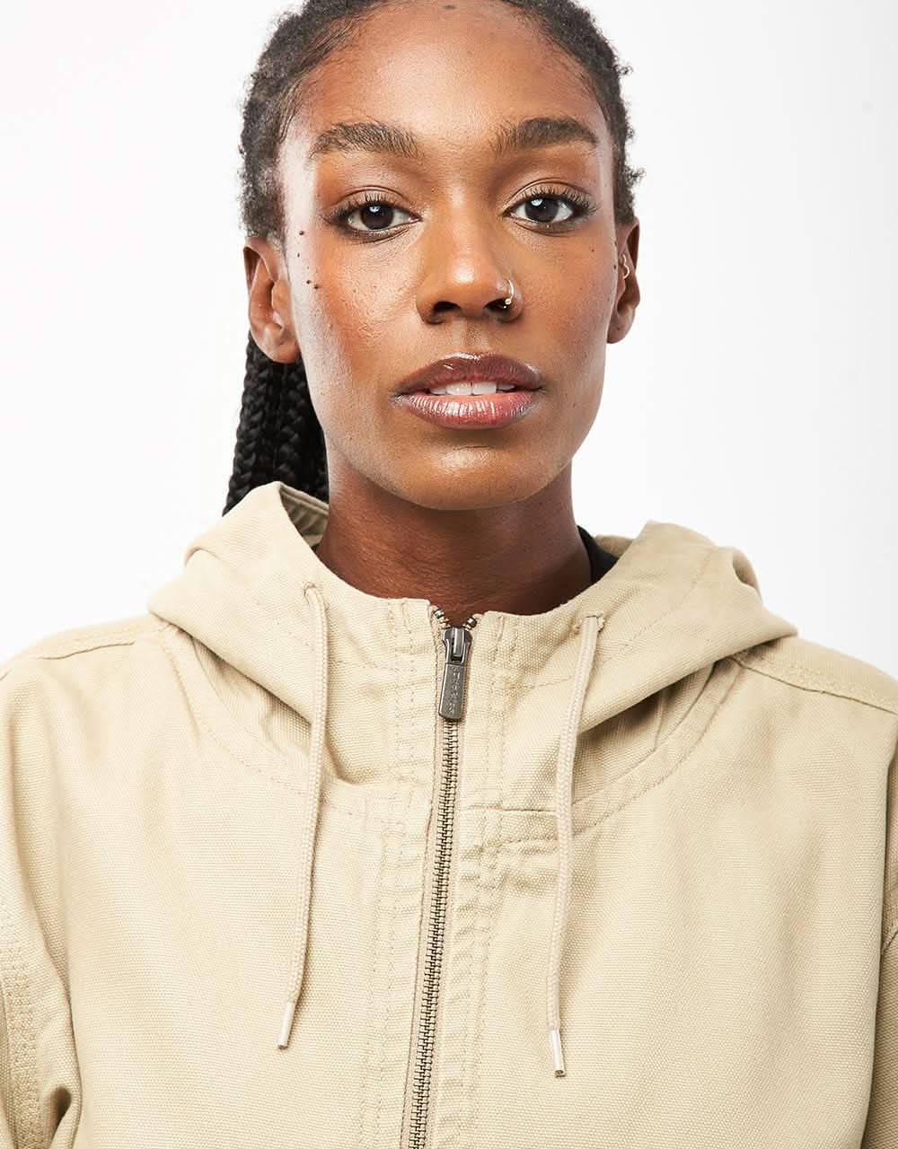 Dickies Duck Canvas Hooded Unlined Jacket - Stone Washed Desert Sand - Image 12