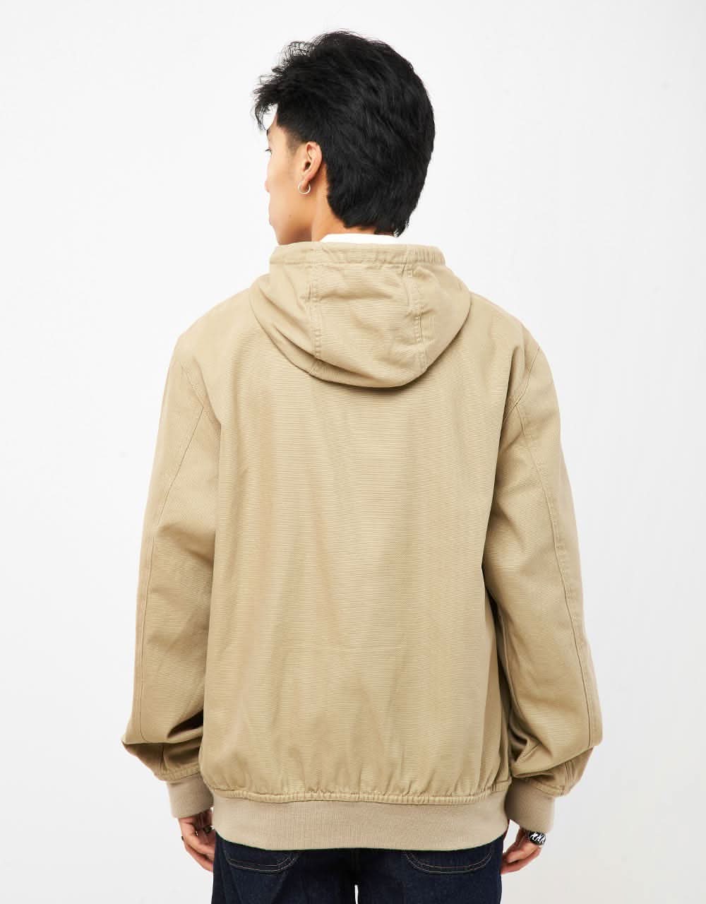 Dickies Duck Canvas Hooded Unlined Jacket - Stone Washed Desert Sand - Image 3