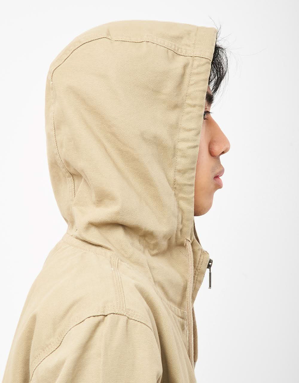 Dickies Duck Canvas Hooded Unlined Jacket - Stone Washed Desert Sand - Image 4