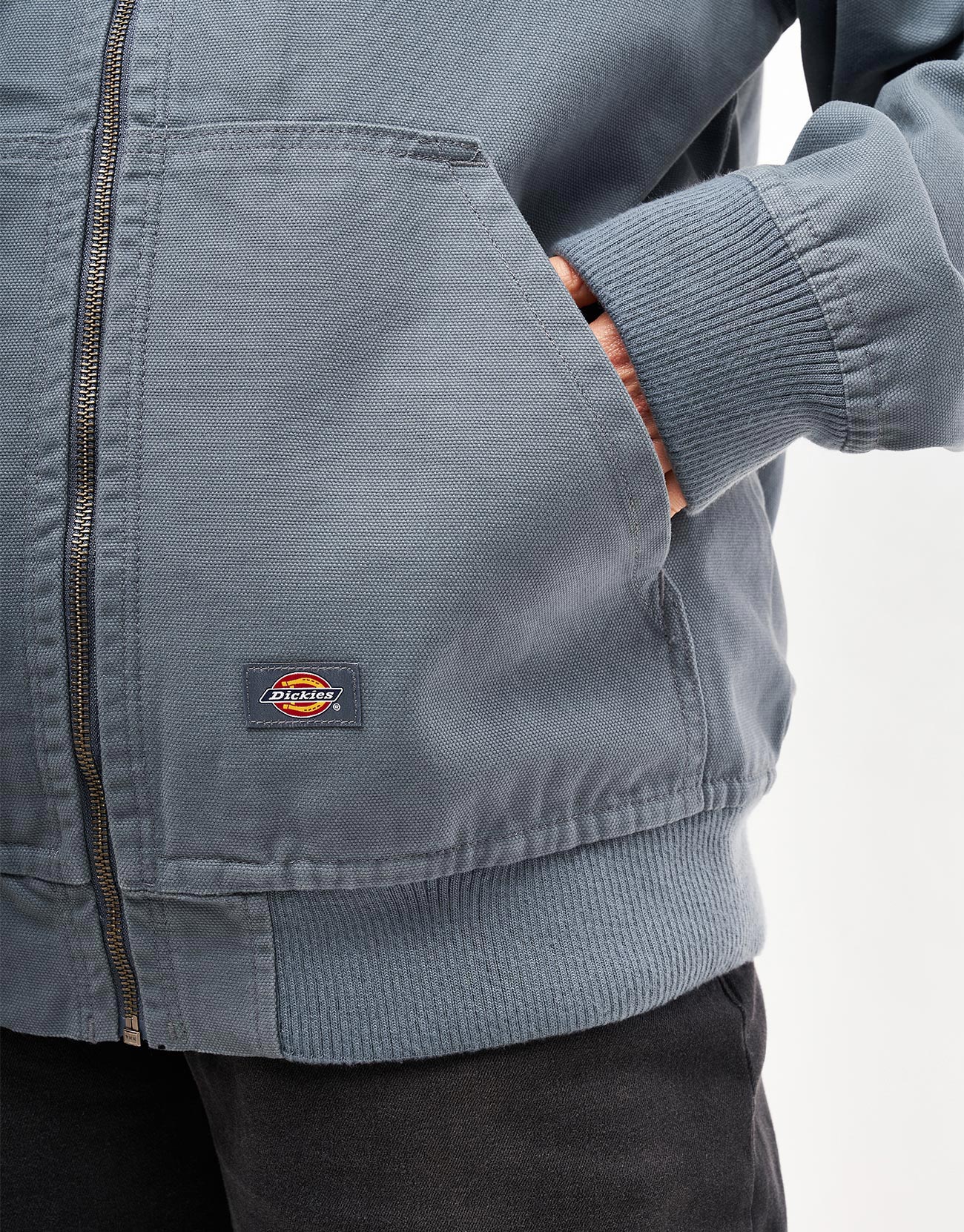 Dickies Duck Canvas Hooded Unlined Jacket - Stormy Weather - Image 11