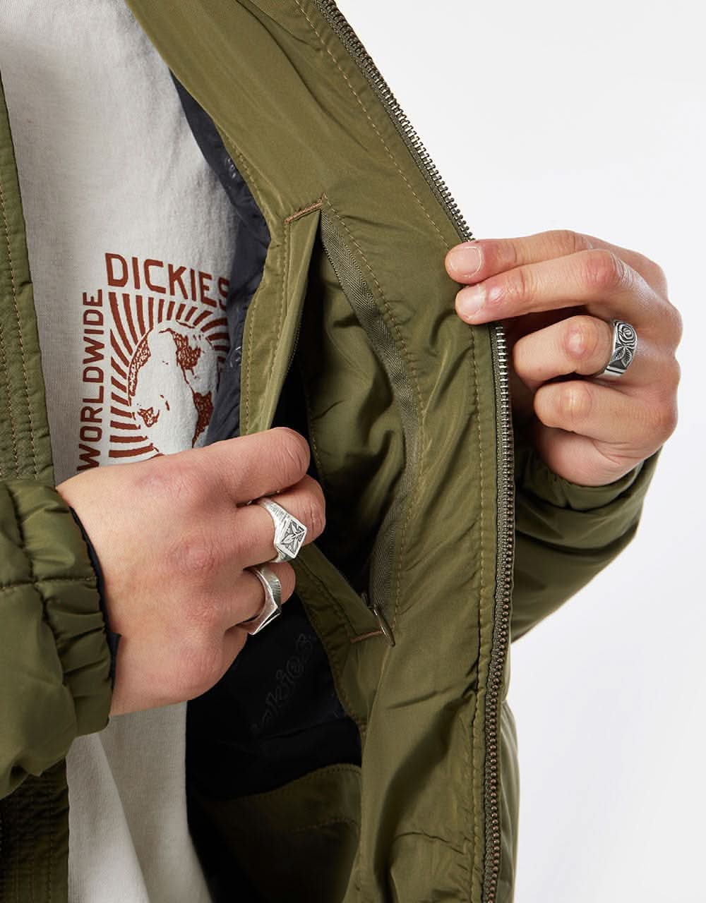 Dickies Eisenhower Puffer Jacket - Military Green - Image 4