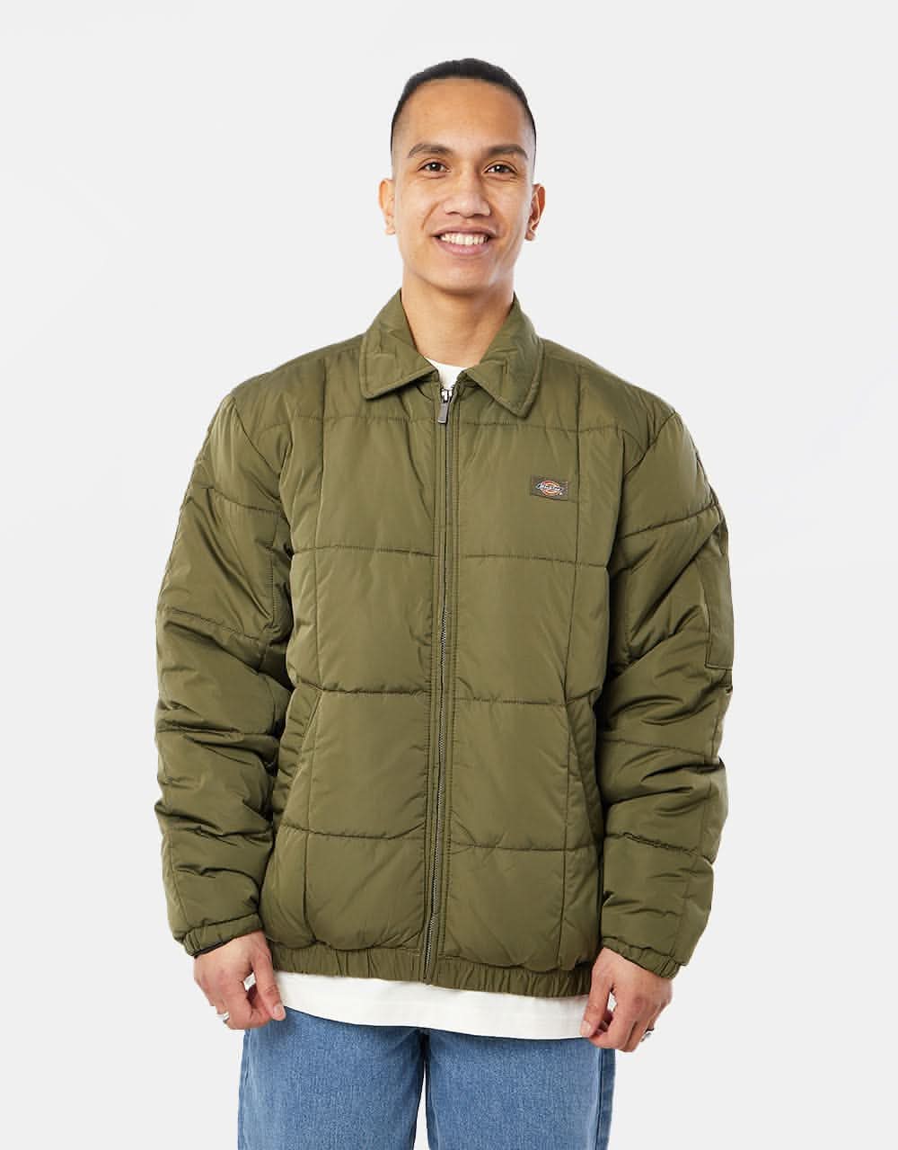 Dickies Eisenhower Puffer Jacket - Military Green - Image 6