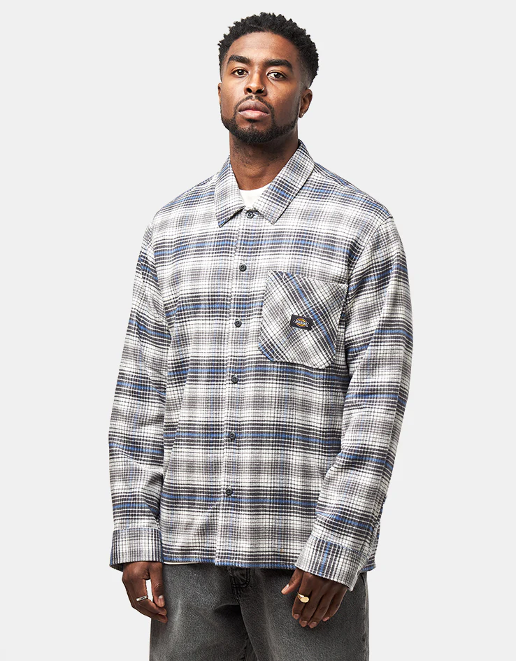 Dickies Forest Check L/S Shirt - Charcoal - Image 2