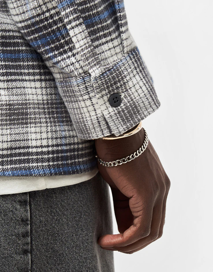 Dickies Forest Check L/S Shirt - Charcoal - Image 6