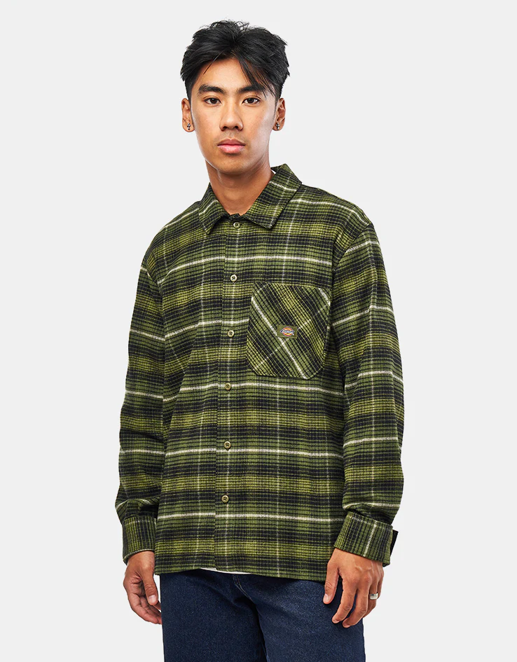 Dickies Forest Check L/S Shirt - Cypress - Image 2