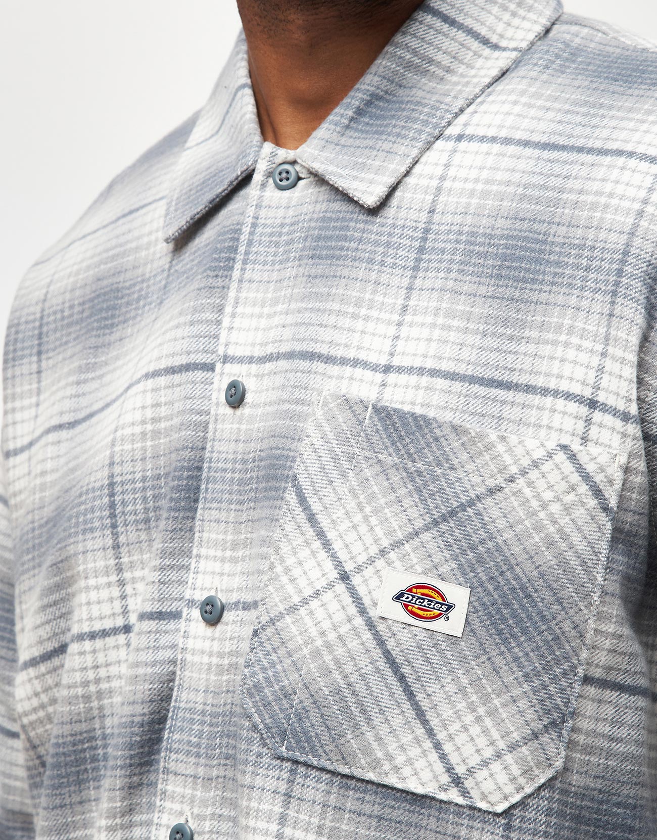 Dickies Forest Check L/S Shirt - Stormy Weather - Image 2