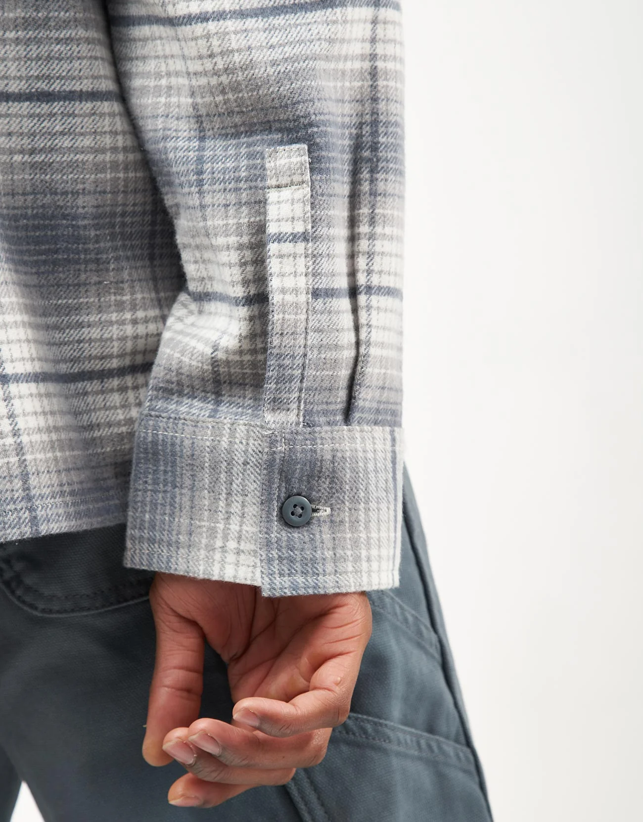 Dickies Forest Check L/S Shirt - Stormy Weather - Image 4