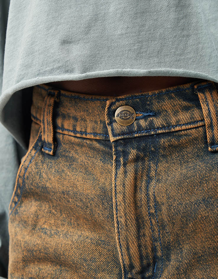 Dickies Garyville Denim Shorts - Indigo Brown Tinted - Image 11