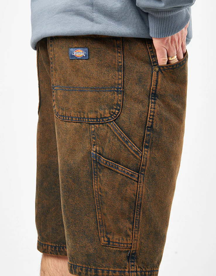 Dickies Garyville Denim Shorts - Indigo Brown Tinted - Image 5