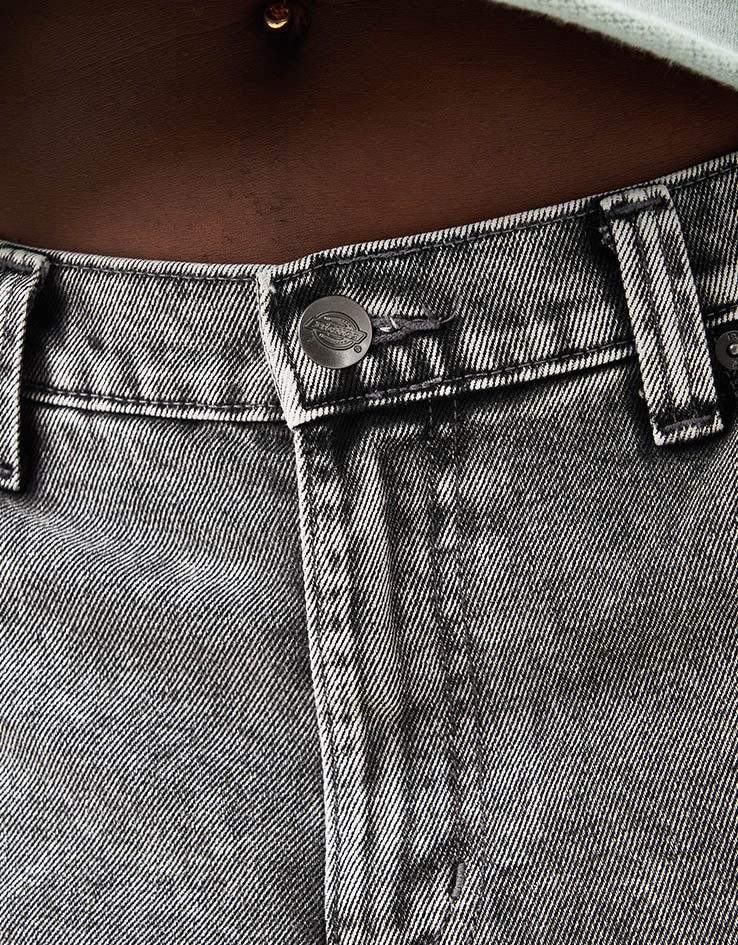 Dickies Garyville Denim Shorts - Light Gray Wash - Image 11