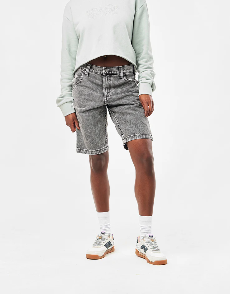 Dickies Garyville Denim Shorts - Light Gray Wash - Image 7