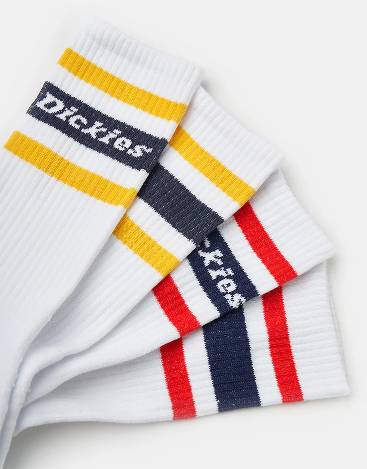 Dickies Genola 2 Pack Crew Socks - White - Image 2