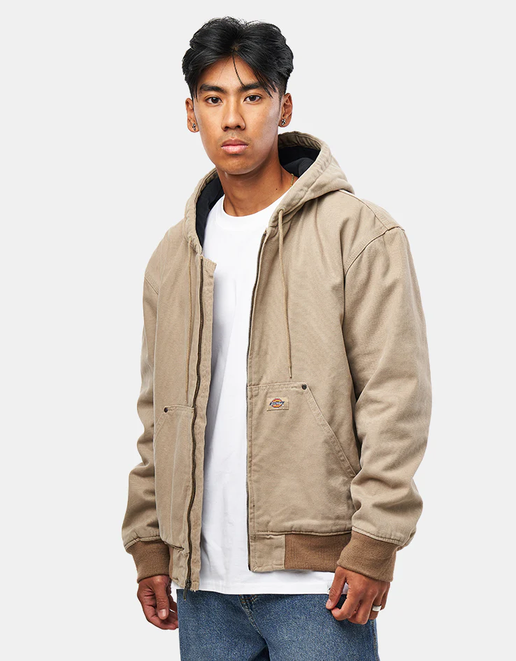 Dickies Hilham Hooded Canvas Jacket - Desert Sand - Image 2