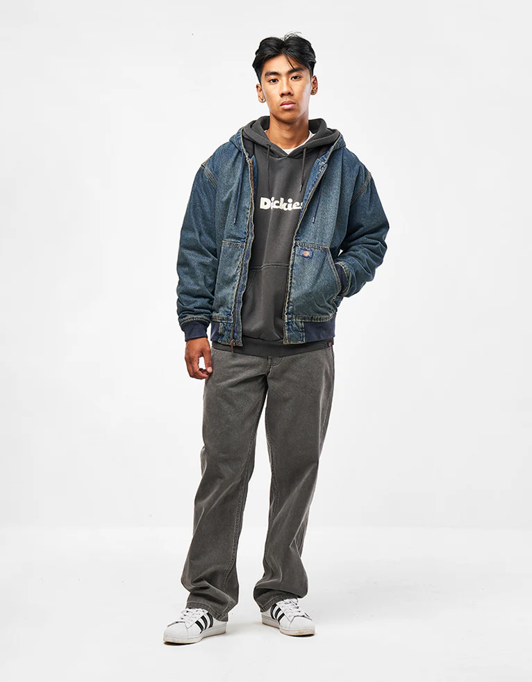Dickies Hilham Hooded Jacket - Khaki Tinted Blue - Image 10