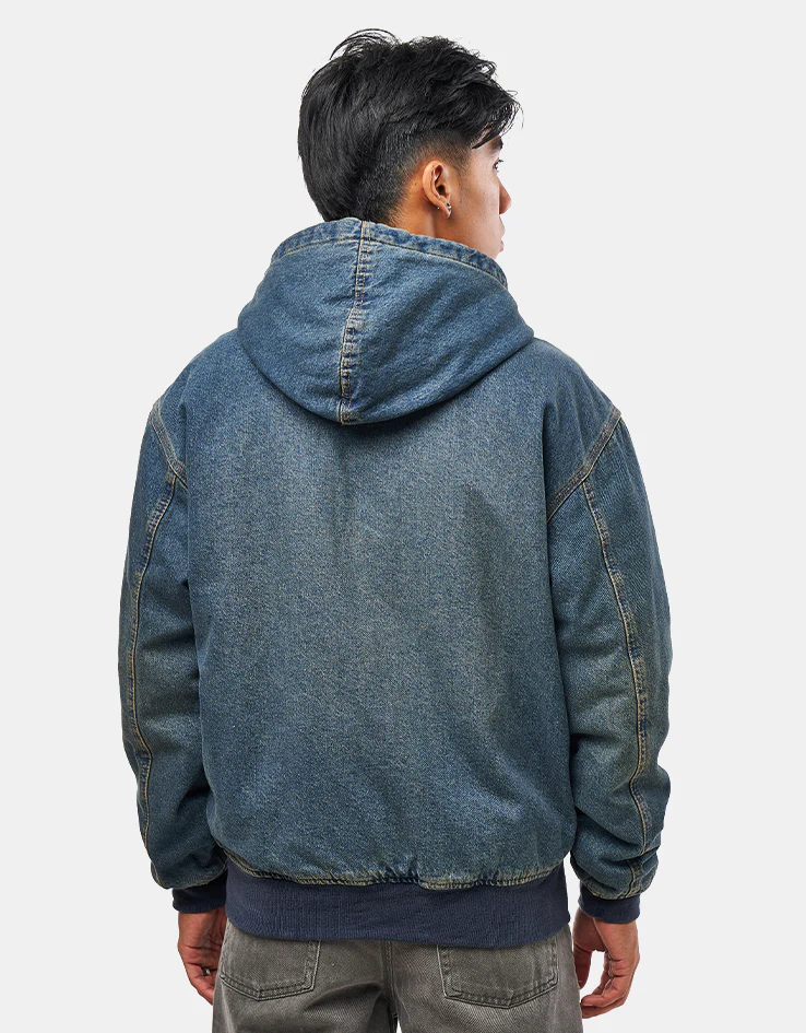 Dickies Hilham Hooded Jacket - Khaki Tinted Blue - Image 3