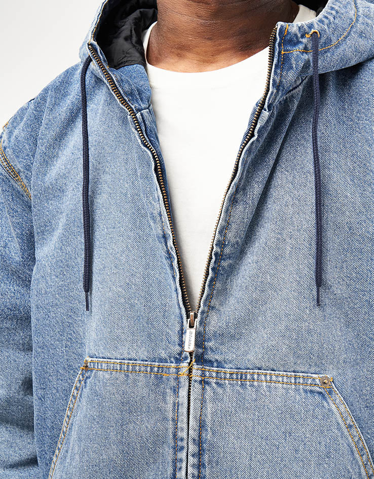 Dickies Hooded Denim Jacket - Rinsed Blue/Fade - Image 3