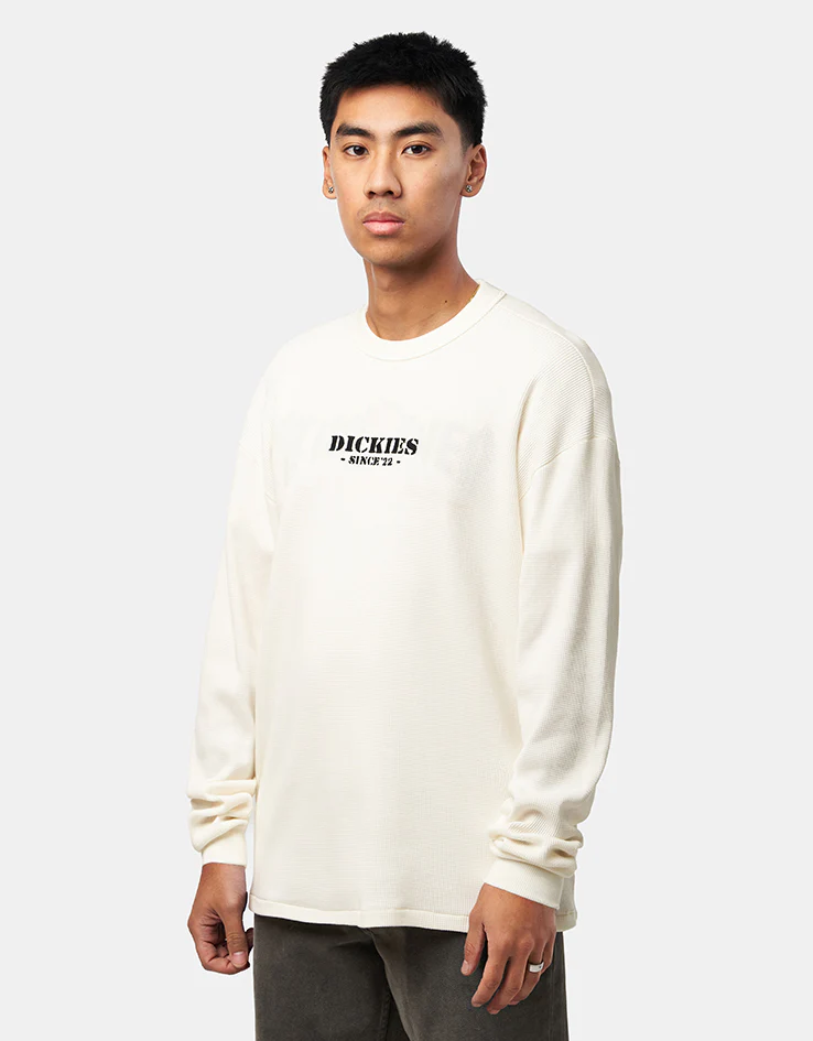 Dickies L/S Waffle T-Shirt - Egret