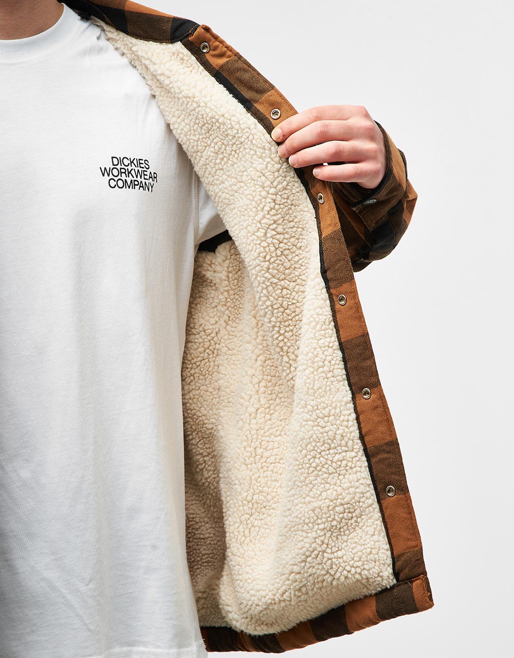 Dickies Lined Sacramento Shirt - Brown Duck - Image 5