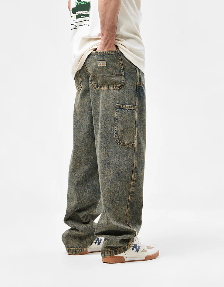 Dickies Madison Baggy Denim Pant - Yellow Fade Indigo - Image 3