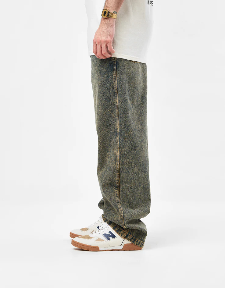 Dickies Madison Baggy Denim Pant - Yellow Fade Indigo - Image 4