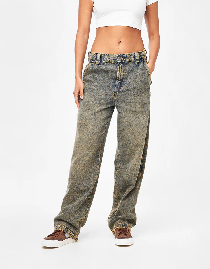 Dickies Madison Baggy Denim Pant - Yellow Fade Indigo - Image 7