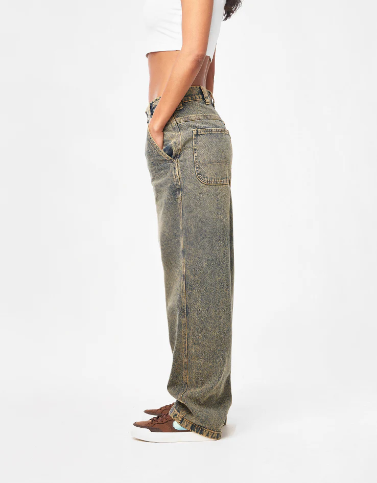 Dickies Madison Baggy Denim Pant - Yellow Fade Indigo - Image 9