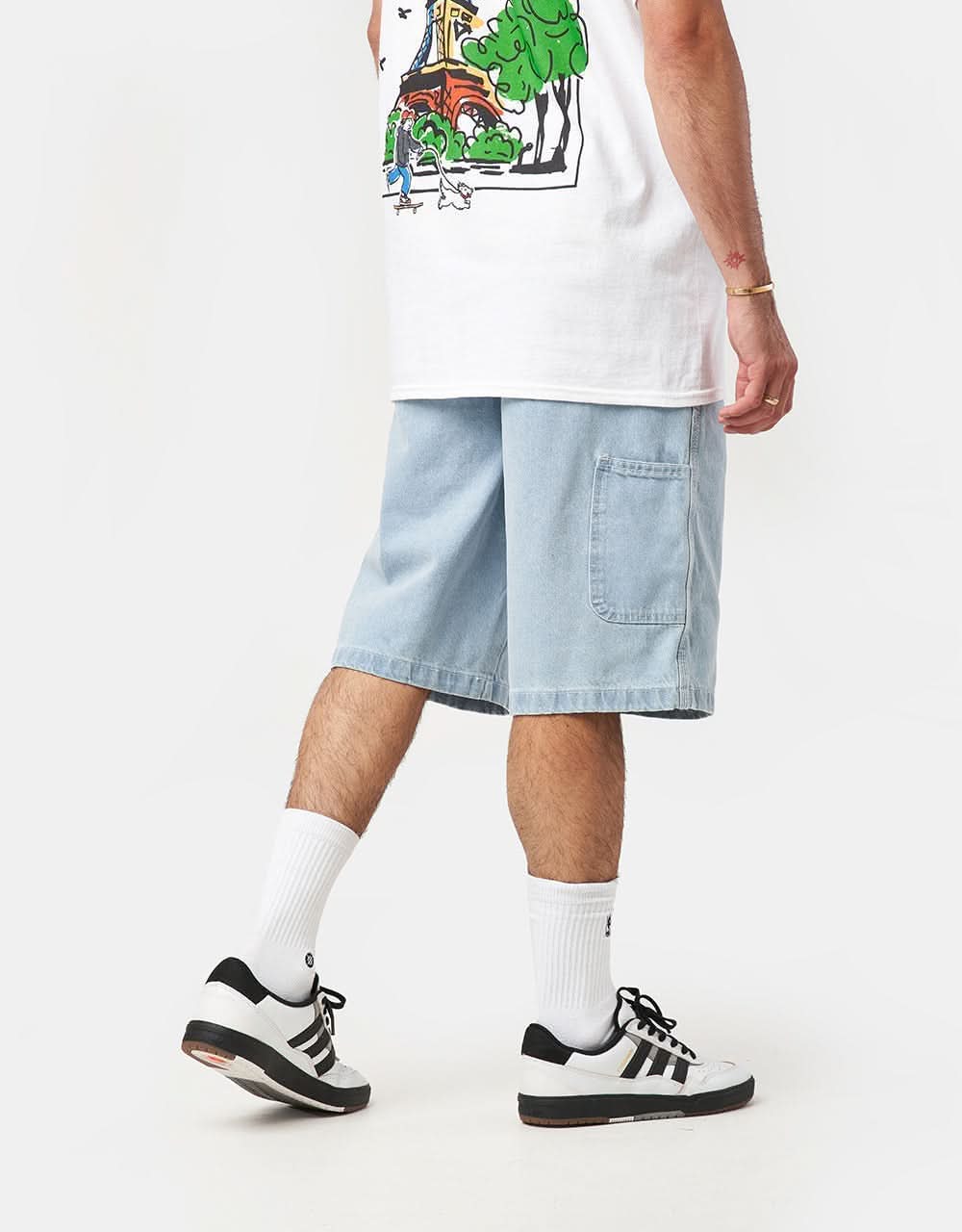 Dickies Madison Denim Shorts - Vintage Aged Blue - Image 4