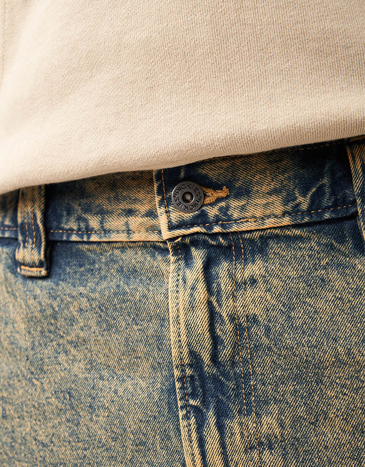Dickies Madison Denim Shorts - Yellow Fade Indigo - Image 5