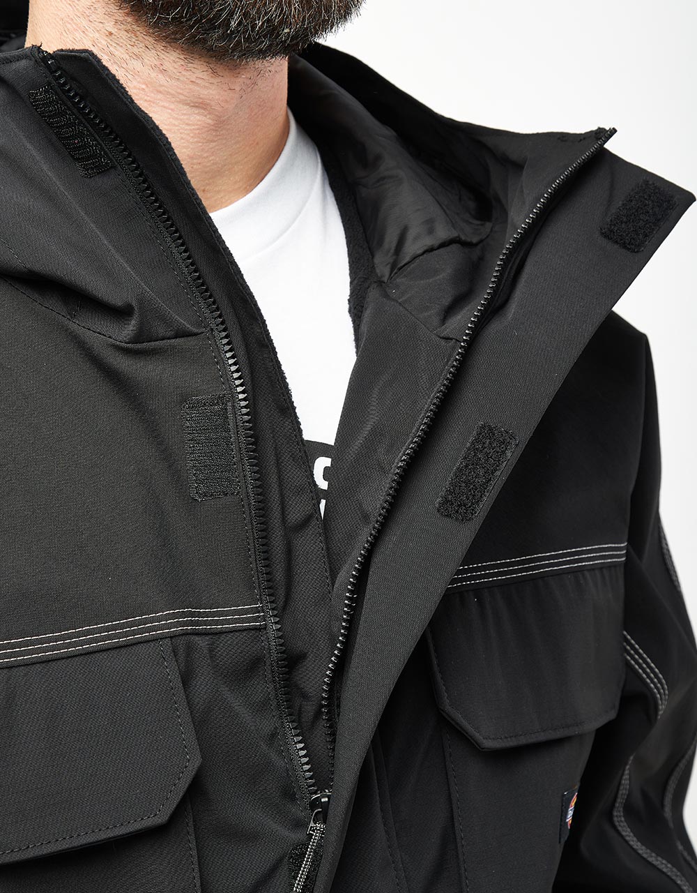 Dickies Ronan Hooded Jacket - Black - Image 3