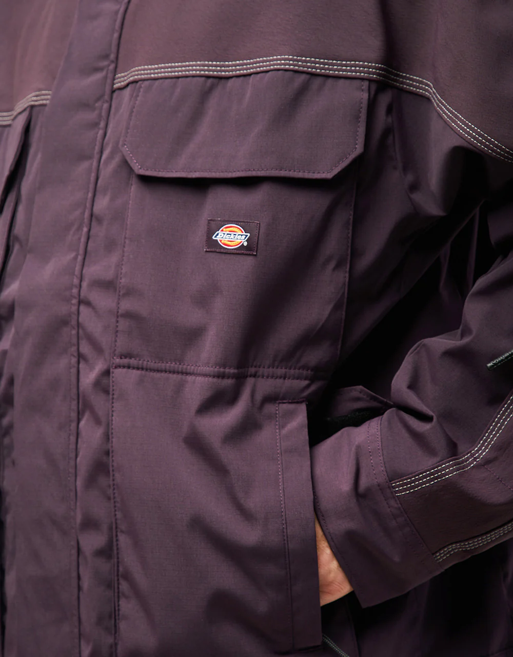 Dickies Ronan Hooded Jacket - Plum Perfect - Image 3
