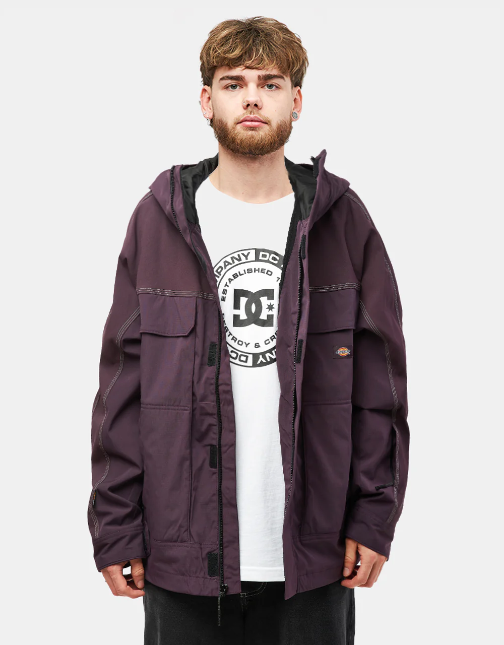 Dickies Ronan Hooded Jacket - Plum Perfect - Image 5