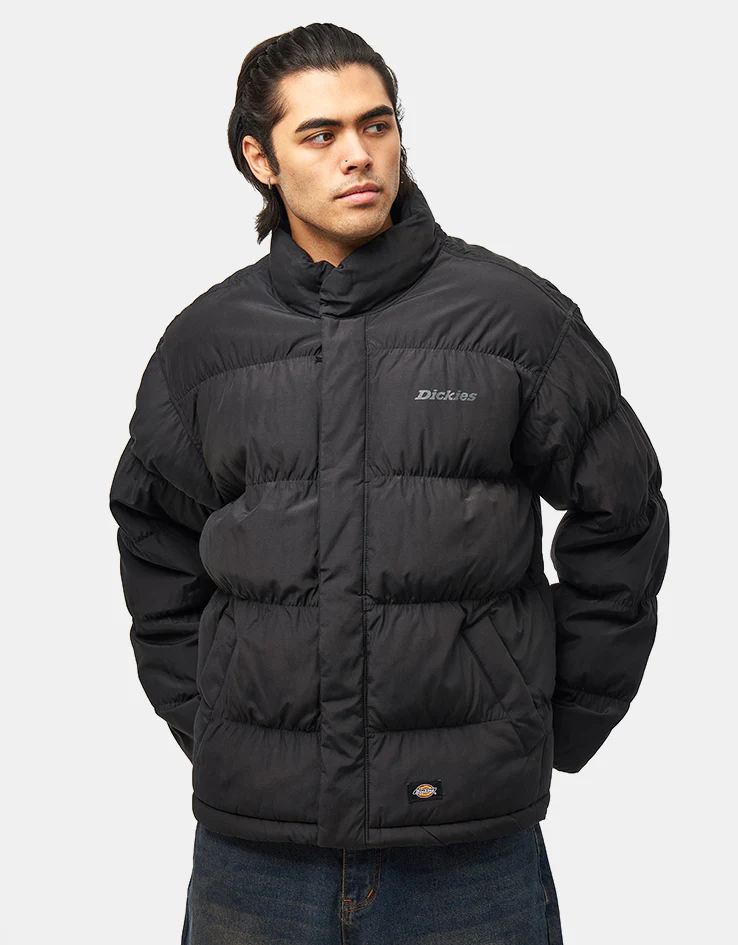 Dickies Scobey Puffer Jacket - Black - Image 2