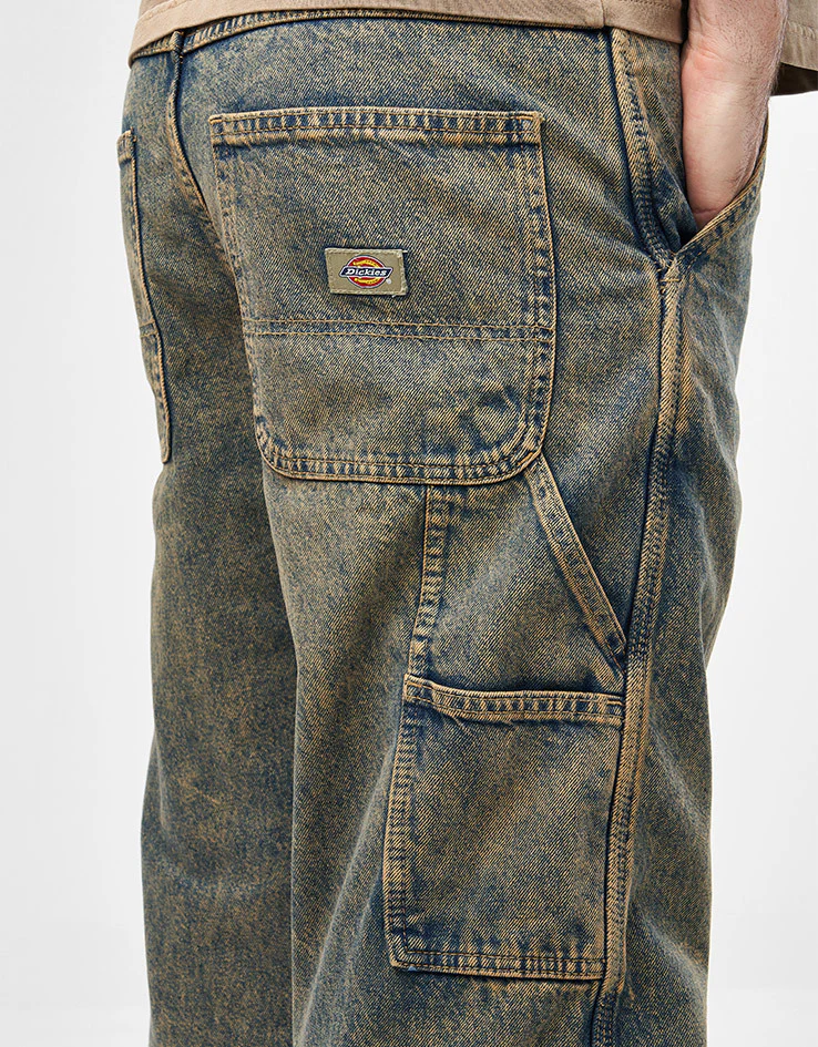 Dickies Stevensville Carpenter Pant - Yellow Fade Indigo - Image 2