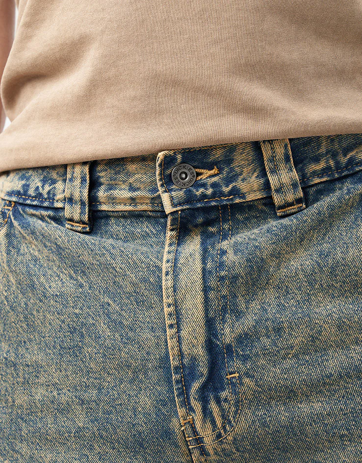 Dickies Stevensville Carpenter Pant - Yellow Fade Indigo - Image 5