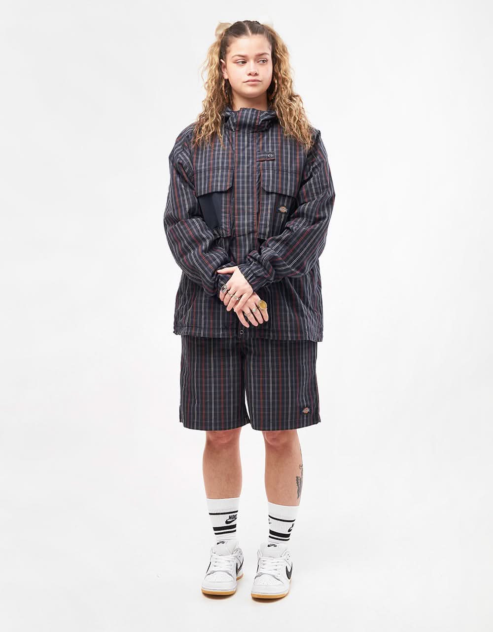 Dickies Surry Shorts - Outdoor Check Navy - Image 11