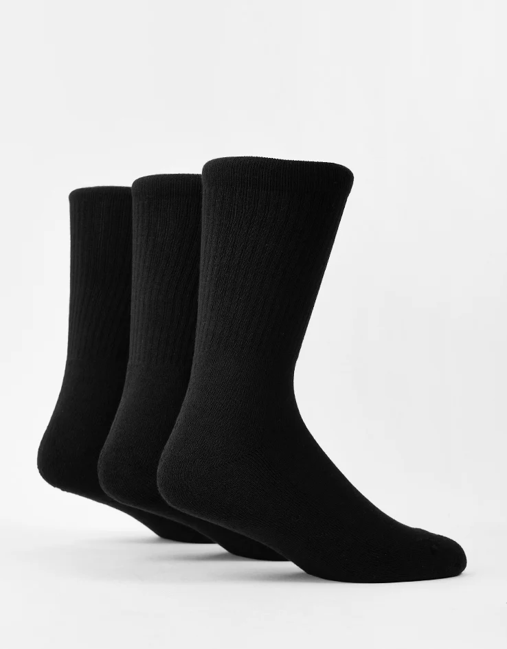 Dickies Valley Grove 3 Pack Crew Socks - Black - Image 3
