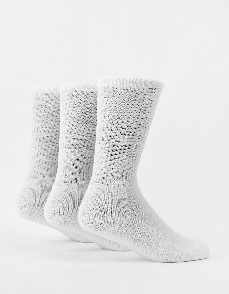 Dickies Valley Grove 3 Pack Crew Socks - White - Image 3