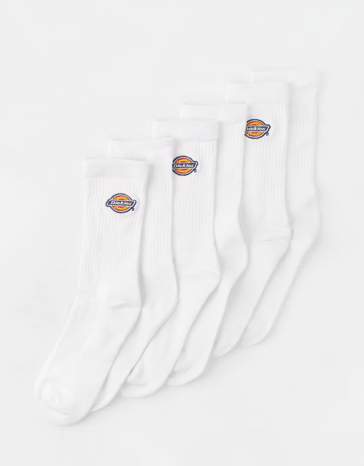Dickies Valley Grove 3 Pack Crew Socks - White - Image 4